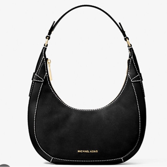 NWT Michael Kors Preston Small Suede Crescent Shoulder Bag - Picture 1 of 4